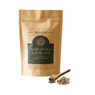 Soplówka jeżowata – suszony i zmielony grzyb funkcjonalny z Polski, 100g
